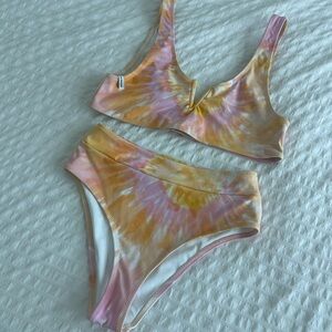 Sunbleached high waisted bikini swim